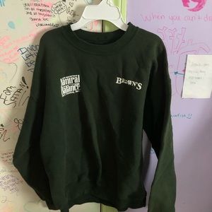 dark green sweatshirt